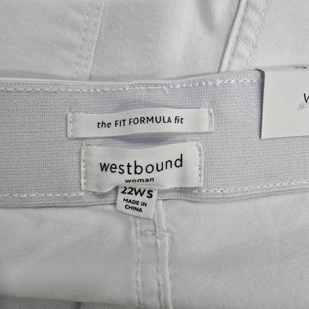 Westbound Cotton Blend Strech Capri Pants White Mid Rise Summer Size 22 W. - Picture 7 of 12
